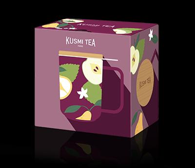 Hrnček na čaj s nerezovým sitkom, hruška, 0,48 l, fialová