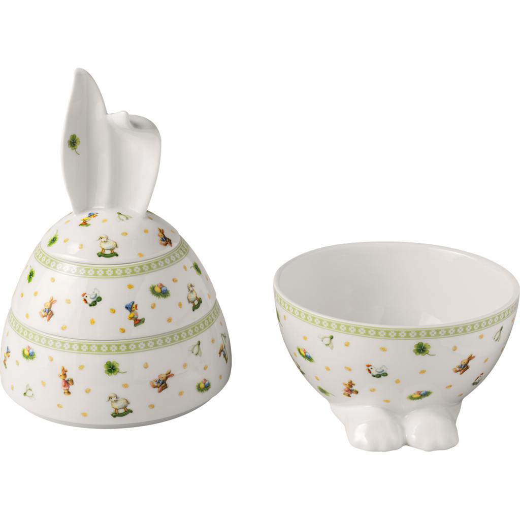 Trojposchodová porcelánová dóza v tvare vajca Easter Delight, 30 cm