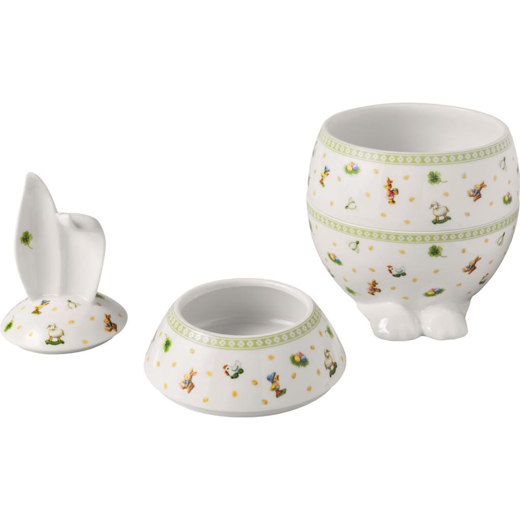 Trojposchodová porcelánová dóza v tvare vajca Easter Delight, 30 cm
