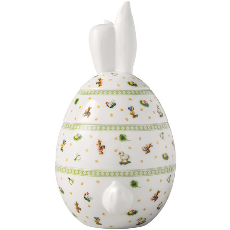Trojposchodová porcelánová dóza v tvare vajca Easter Delight, 30 cm