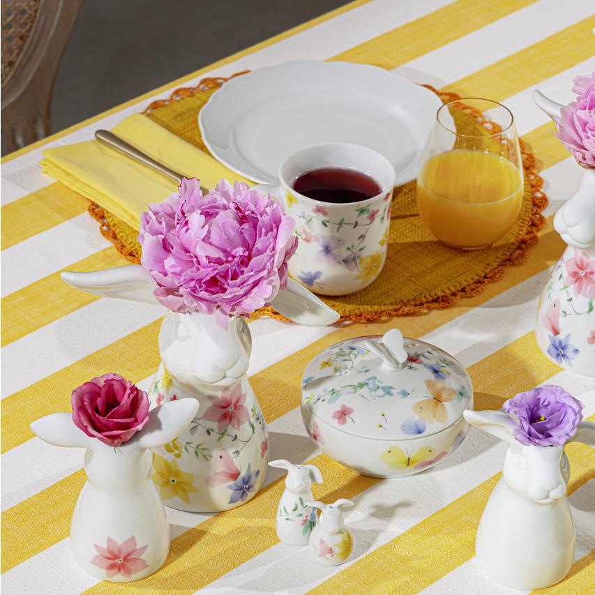 Porcelánová dóza s pokrievkou / cukornička Spring greetings, Ø 12,5 cm