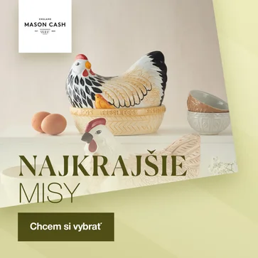 Veľká noc s Mason Cash prináša hravosť a tradičné čaro do každej kuchyne. Štýlové misy a doplnky v jarných farbách rozžiaria pečenie aj sviatočné stolovanie.