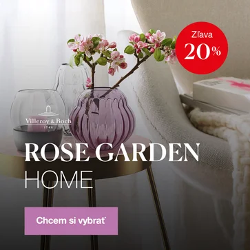  Moderná váza Rose Garden z prelamovaného skla premení vďaka svojim jemným krivkám vašu obývačku alebo halu na miesto plné romantiky.