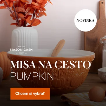 Novinka! Štýlová misa na cesto Mason Cash Pumpkin v oranžovej farbe vnesie do vašej kuchyne jesennú atmosféru a radosť z pečenia.
