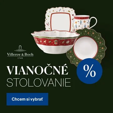 Dodajte sviatočným chvíľam štýl a eleganciu. Vianočný porcelán Villeroy & Boch teraz kúpite výhodnejšie. Platí v e-shope aj v našich predajniach.