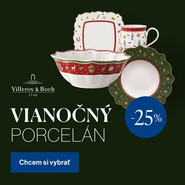 Nezmeškajte povianočný výpredaj. Vianočný porcelán Villeroy & Boch teraz kúpite výhodnejšie. Platí v e-shope aj v našich predajniach.