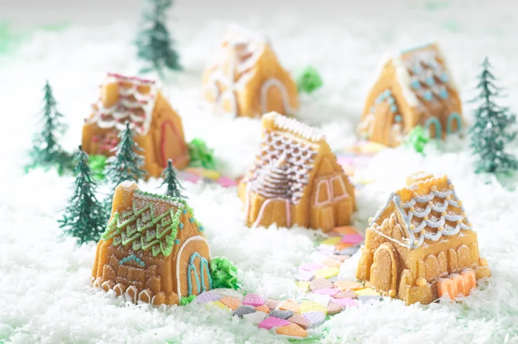 Vianočná dedinka z formy Nordic Ware