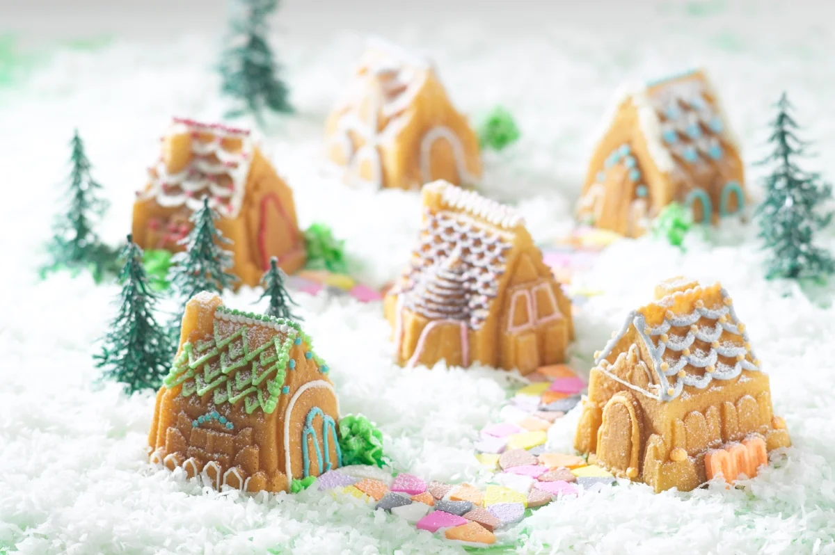 Vianočná dedinka z formy Nordic Ware