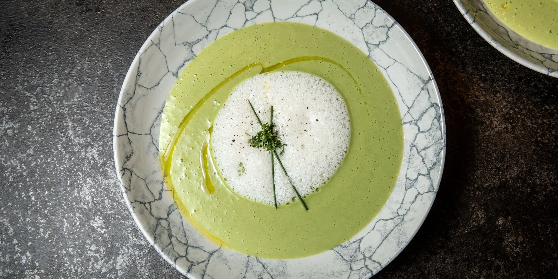 Hráškový krém so slaninovou penou podľa Lukáša Čížka