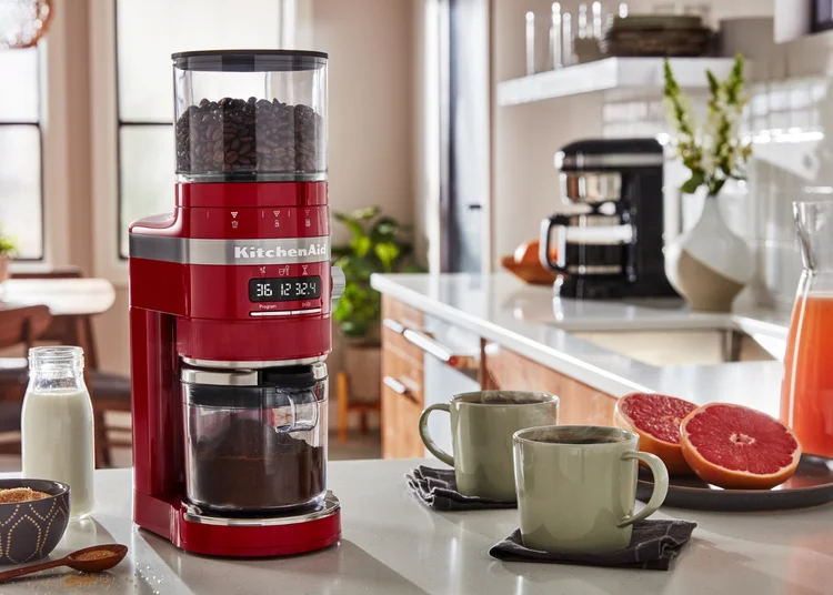 KitchenAid, mlynček na kávu s mlecími kameňmi, 5KCG8433, červená metalíza