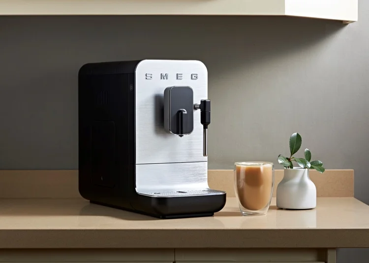 Smeg, automatický kávovar na espresso, čierna